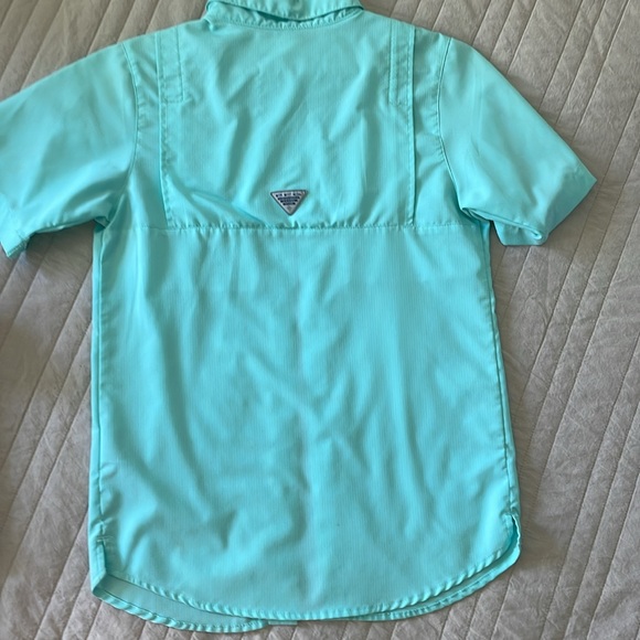 Teal Columbia PFG shirt, boys, size Large, 14-16 - Picture 3 of 3